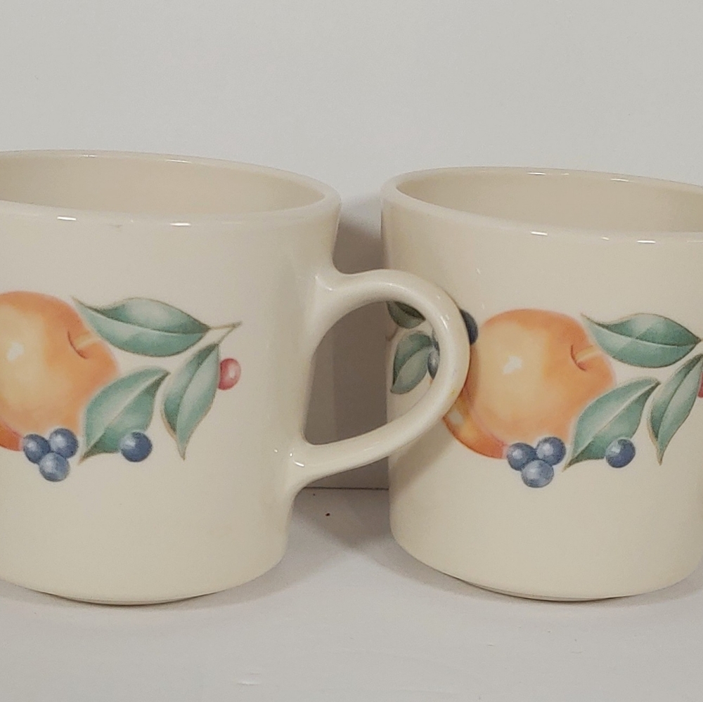 Corning Ware Abundance Coffee Cups Set Of 6 Vintage Ceramic Mugs